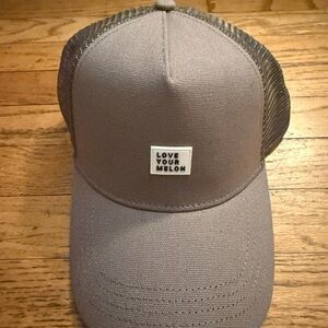 Love Your Melon Grey/Taupe Mesh-Back Trucker Hat